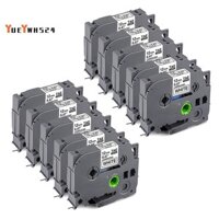 10 Gói P Touch Label Maker Tape Thay Thế Cho TZe-231 TZe Tape 12mm 0.47 Nhiều Lớp Nhãn Trắng Nạp Lại