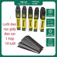 10 Hộp -1 Hộp có 10 lưỡi dao dọc giấy ĐEN hàng cao cấp sk5 18mm , lưỡi dao dọc giấy thép bền chắc bền bỉ