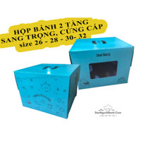 10 HỘP BÁNH SINH NHẬT 2 TẦNG kèm đế các size sang trọng, chắc chắn