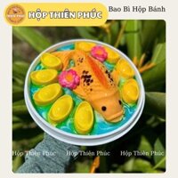 10 Hộp H122 cao 9cm đựng rau câu 3D - hộp đựng rau câu cá chép