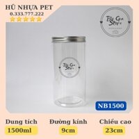 💚10 Hộp Hũ Nhựa PET 1500ml Nắp Nhôm Đựng Thực Phẩm Ngũ Cốc