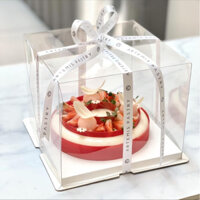 10 Hộp Mica Trong Đựng Bánh Sinh Nhật (kèm đế)