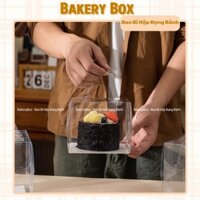 10 Hộp Mica Trong Đựng Bánh Kem Có Quai Xách 13*13*13cm