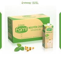 (10 hộp x 1 Lít) Thùng Fami Nguyên chất - Sữa đậu nành Vinasoy