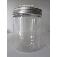 10 Hũ nhựa pet dày cứng cao cấp 750g nắp bạc