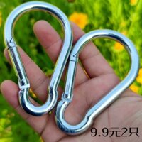 10# Khóa lò xo sắt mạ kẽm mở lớn, ròng rọc an toàn, móc xích chó leo núi, khóa leo núi ngoài trời, khóa bao cát lớn