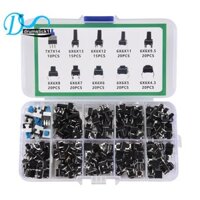 10 loại Giá trị 180 CÁI Công tắc nút nhấn xúc giác micro-trigger Mini Momentary Tact Assortment