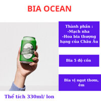 10 lon bia Ocean ( 330ml) Bia 5 độ cồn êm thơm đậm, bia date mới nhất, (giá rẻ nhất thị trường)