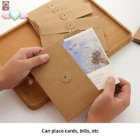 10 mảnh giấy kraft phong bì tập tin thư mục có khóa dây đóng túi lưu trữ A4A5 ngang trống túi đựng hồ sơ túi lưu trữ MM