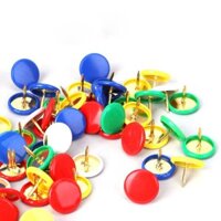 10 màu ghim đẩy màu sắc, ghim đầu phẳng bọc nhựa, ghim đầu tròn, ghim bấm sáng tạo, trang trí tường ảnh bảng cork, ghim đầu lớn