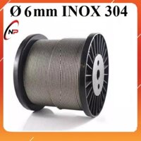 10 Mét cáp INOX 304 6mm chống rỉ sét,ăn mòn cực tốt.....kimkhiThaiBinh