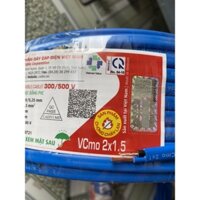 10 mét dây điện đôi mềm dẹp ( 2 lớp vỏ ) Cadivi 2x1.5mm (Vcmo 2x30/0.25)