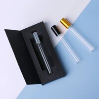 10 Miếng 10ML Bóng Tinh Dầu Bộ Chai Có Hộp Giấy Bao Bì Chai Thủy Tinh Trong Suốt Gói Dùng Thử Chia Chai Hộp Quà Tặng Mỹ Phẩm Di Động Chia Chai Tinh Dầu