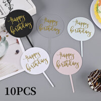 10 Miếng Chúc Mừng Sinh Nhật Bánh Topper, Acrylic Sinh Nhật Topper Trang Trí Bánh