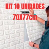 10 miếng dán gạch trắng bảng 3D trang trí cho phòng ngủ, phòng khách, phòng tắm giấy dán tường tự dính chống thấm nước có thể dán bằng miếng dán xốp tự dính