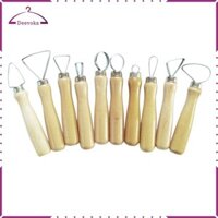 10 Miếng Đồ Gốm Bộ Dụng Cụ Điêu Khắc Gỗ Mô Hình Tay Cầm Dụng Cụ Cắt
