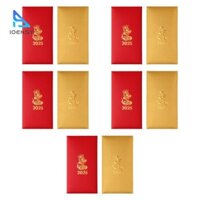 10 Miếng Phong Bì Đỏ Tết Nguyên Đán Phong Bì Thiệp Chúc Mừng Gói Màu Đỏ
