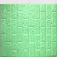 10 Miếng xốp đẹp dán tường cách âm, cách nhiệt 3D phong cách Hàn Quốc - khổ 70x77cm - Xanh ngọc