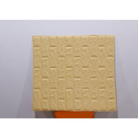 10 Miếng xốp đẹp dán tường cách âm, cách nhiệt 3D phong cách Hàn Quốc - khổ 70x77cm - Vàng mơ