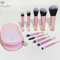 10 Mini, Cọ Trang Điểm, Có Bàn Chải, Bộ, Hoàn Chỉnh, Bột, Phấn Mắt, Bàn Chải