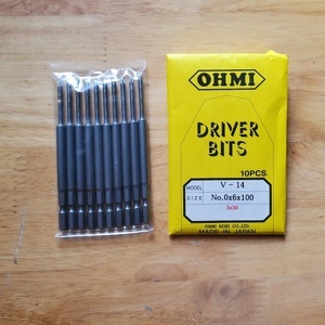 10 Mũi vặn vít Ohmi V-14 No.0x6x100(3×30)