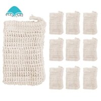 10 Pack Natural Sisal Soap Bag Exfoliating Soap Saver Pouch Holder