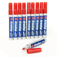 10 PCS Erasable Whiteboard Marker Red Pencil For Office Home School