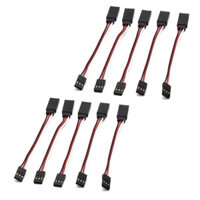 10 PCS JR Plug Male to Female Servo Extension Cable 3P 100mm 30Core for Futaba and JR Servos / RC Cars Airplanes Helicop