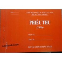 10 Phiếu Thu 2 Liên /3 Liên (100 tờ)