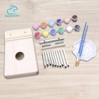 10 Phím Ngón Tay Cái Piano DIY Bộ Quà Tặng Với Sơn Gỗ Bộ Nhỏ Di Động Tự Làm Giáo Dục Sớm Vật Liệu Thủ Công