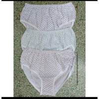 10 quần lót cotton chấm bi bà già big size 90kg có liền video thật a