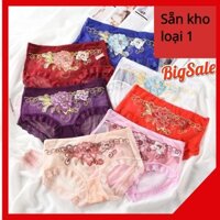 10 quần lót thêu hoa phối ren cao cấp 988
