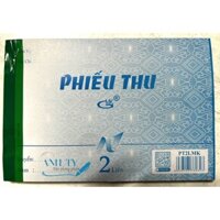 10 Quyển Phiếu thu 2 liên 13x19cm (100 tờ)