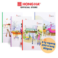 10 quyển Vở 4 ly ngang 200 trang Hồng Hà South Star Bistro - 0740 | Vở học sinh miền Trung - Nam
