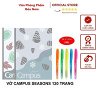 10 QUYỂN Vở Campus 120 Trang Four Seasons 2 tặng 1 bút nhớ dòng