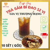 10 sét trà bí đao hạt chia 12 vị nấu 3-5 lít thanh lọc cơ thể giải nhiệt mùa hè giảm cân tốt cho sức khỏe