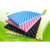 10 Tấm mút foam Tiêu âm,cách âm Hình trứng(hột gà).Kích cỡ dày 3cm hoặc 5cm