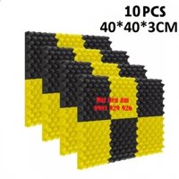 10 Tấm mút xốp Foam Tiêu âm.Cách âm Hình trứng Hột gà.Kích thước 1 tấm 40*40cm