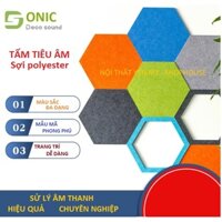 10 TẤM TIÊU ÂM NỈ Acoustic Sonic Chống Cháy Lan Cao Cấp Lục Giác Size 30*34cm.Dày 9mm