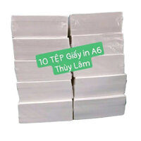 10 Tệp Giấy in nhiệt A6 khổ 100*150mm, TỆP 500 tem. Giấy in nhiệt A6 THÙY LÂM có keo bóc dán, in vận đơn gửi hàng.
