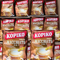 10 Túi Cafe Kopiko Macchiato hoà tan 3 in 1, Tiết kiệm 50k. 1 Túi 20 gói x 24g