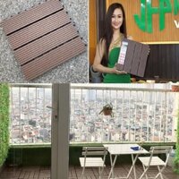10 Vỉ gỗ nhựa lót sàn ban công (nâu cafe, xám, nâu vàng)