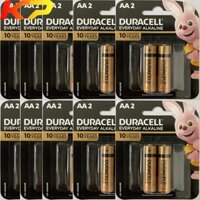 10 Vỉ Pin AA Alkaline ( Pin Kiềm ) 1.5v Duracell MN1500 LR6 - Vỉ 2 viên.