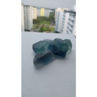 10 viên đá thô Flourite xanh cổ vịt, đá thanh tẩy, đá tarot, đá phong thủy
