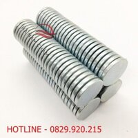 10 viên nam châm vĩnh cửu phi 25mm dày 3mm mạ kẽm