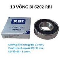 10 vòng bi 6202 RBI chất lượng cao