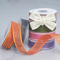 10 yards Giáng Sinh Ruy Băng Giả Đay Vải Bố Vải Lanh Đỏ Xanh Cam Nơ Ruy Băng Để Đóng Gói Quà Giáng Hộp Quà Tặng Gói Trang Trí Ngày Lễ Tạ Ơn