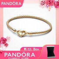 100% Authentic S925 Sterling Silver Pandora Moments Vòng tay dây chuyền mạ vàng