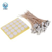 100 bấc nến có miếng dán bền bỉ & miếng dán bấc để làm nến DIY