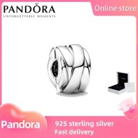 100% bạc S925 chính hãng PANDORA [ 799502 C00]Kẹp dây ruy băng bóng loáng